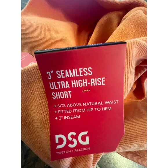 Womens Seamless‎ Shortie Light Orange Cotton Spandex Shorts XL By DSG - Picture 8 of 9